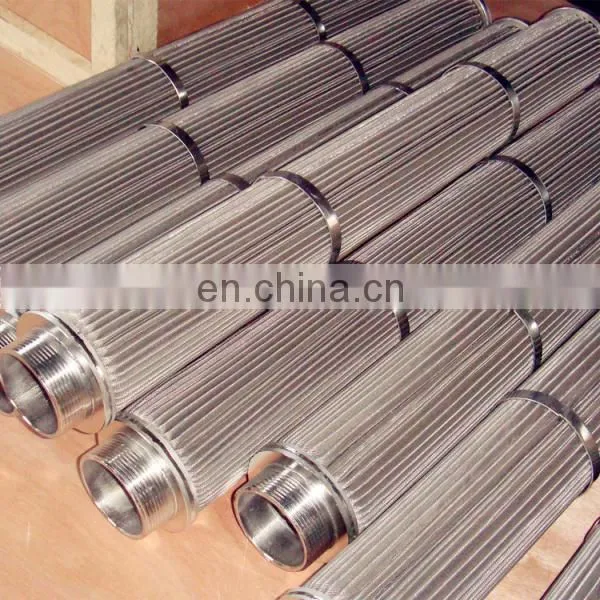 Customized Stainless Steel Wire Mesh Sintered Filter Element Standard Connector Melt Filter Element photo-3