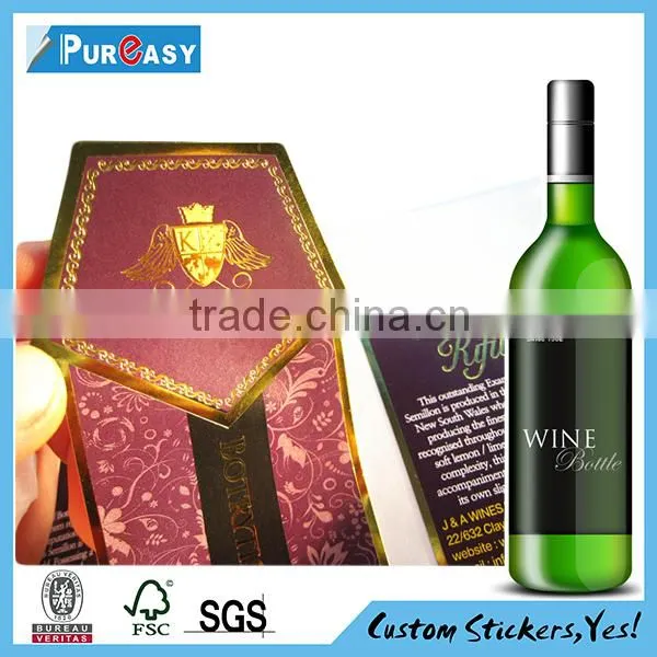 High Quality Private Labels for Wine Bottle