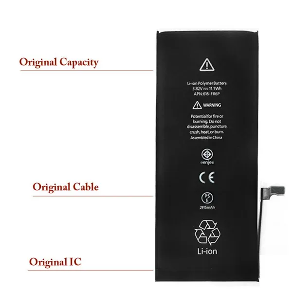 China Wholesale Mobile Phone Battery For IPhone 6 Plus Replacement Batteries 2915mAh photo-2