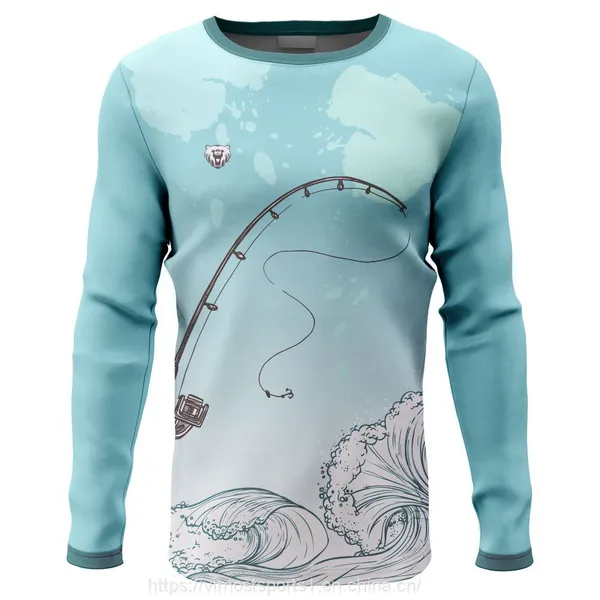New Style Custom Sublimation Fishing Shirt of Round Neck