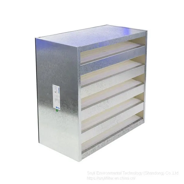 Box Type Metal Frame V Bank HEPA Air Filter For Gas Turbine