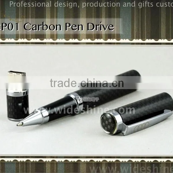Carbon Fiber Fountain Pen With Usb Flash Drive Promotional Pen photo-2