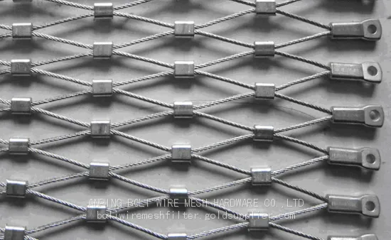 Rope Mesh/Wire Rope Cable Net Safety Fence Aviary Zoo Mesh Steel Cable Netting