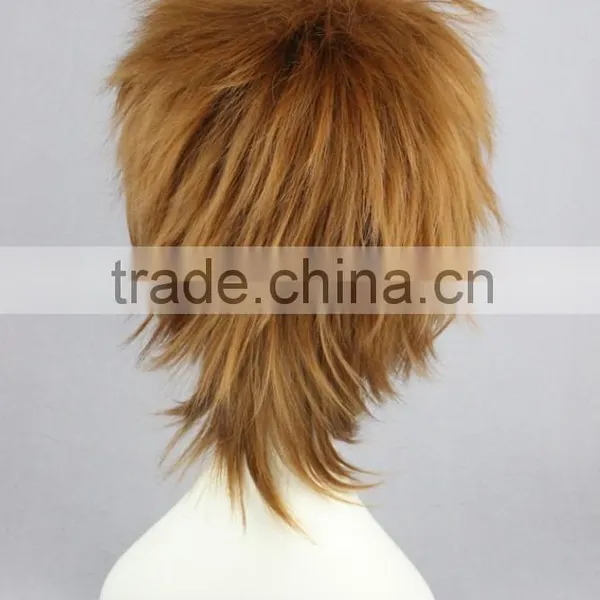 High Quality 35cm Short Straight Katekyo Hitman Reborn Wig Sawada Tsunayoshi Brown Wig Synthetic Anime Wig Cosplay Hair Wigs photo-5