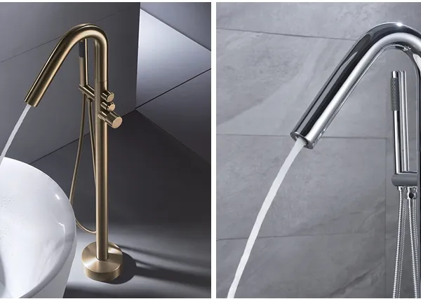 More Comfortable and Convenient to Use Suitable for a Relaxed Upgrade of the Bathroom Flexible to Use Floor Mounted Bathtub Mixer Series photo-3