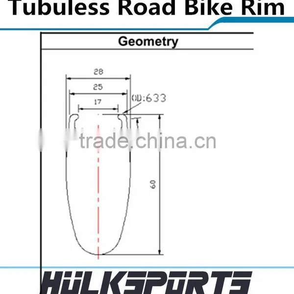 Lightweight Xiamen Export Erd 526mm Carbon Road Bicycle Rim Carbon Fiber Rim Wheel Tubuless Rims photo-5