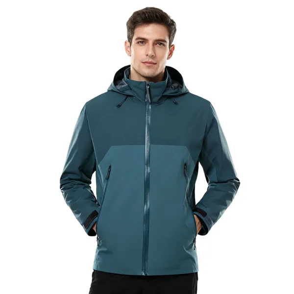 Waterproof Outdoor Raincoat for Men and Women, Autumn and Winter Coat, Long Sleeved Heat Sealed Single-layer Windbreaker Jacket photo-4
