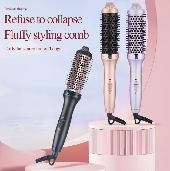 Curling Comb/roller Comb/electric Curling Comb/long and Short Hair Care Electric Heating Comb Fluffy Perm Curling Comb（Wechat:13510231336） photo-2