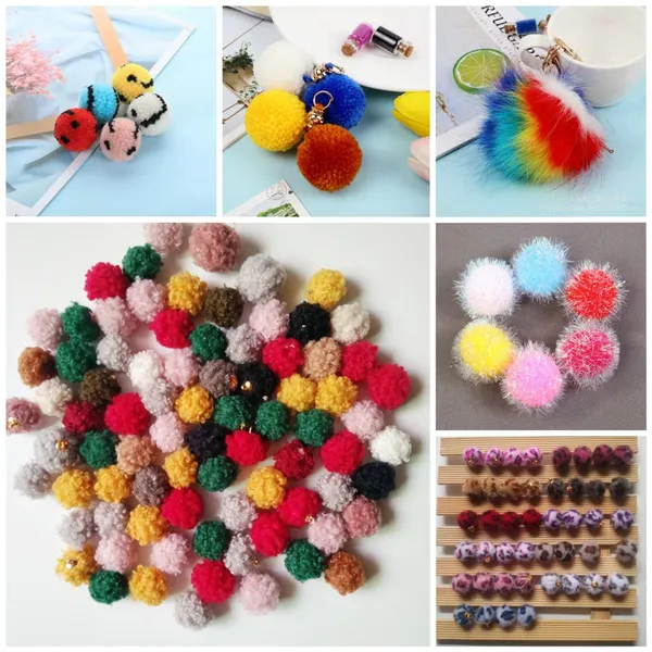 Factory Wholesale Price Custom High Elastic Polypropylene Acrylic Pompom Ball for DIY Kid's Educational Toys Clothing Accessries