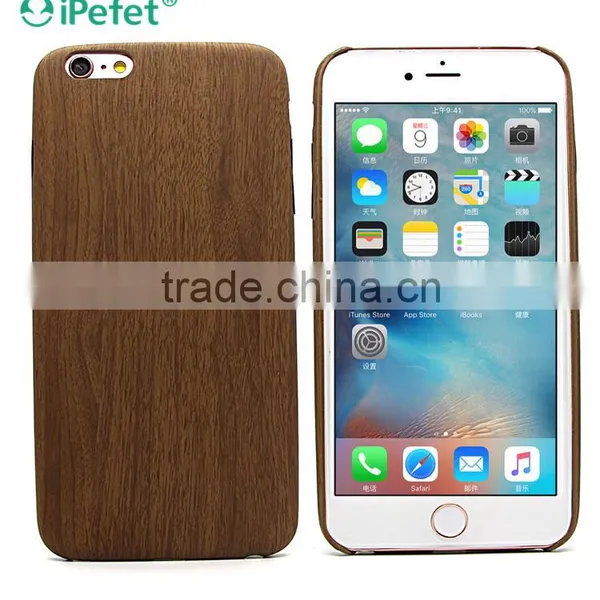 Hot Golssy Soft Flexible Wooden Pattern TPU Cell Phone Case For IPhone 6/Plus