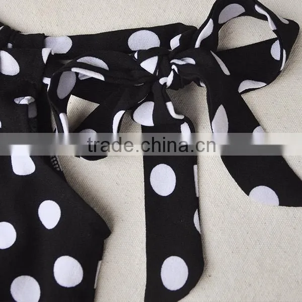 2016 Ins Hot Summer T-shirt Baby Girl Dot Chiffon T-shirt Toddler Girl European Summer Tops Girl Halter Tops photo-5