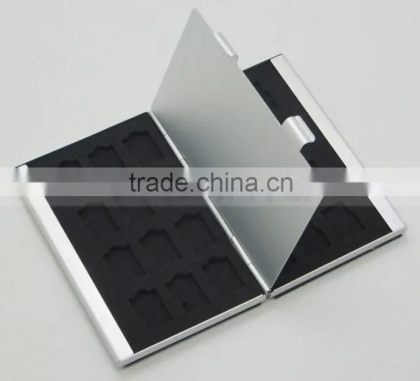 Leather Aluminum EVA 24 Micro SD TF Card Case Memory Card Storage Carrying Case Holder Protector photo-2