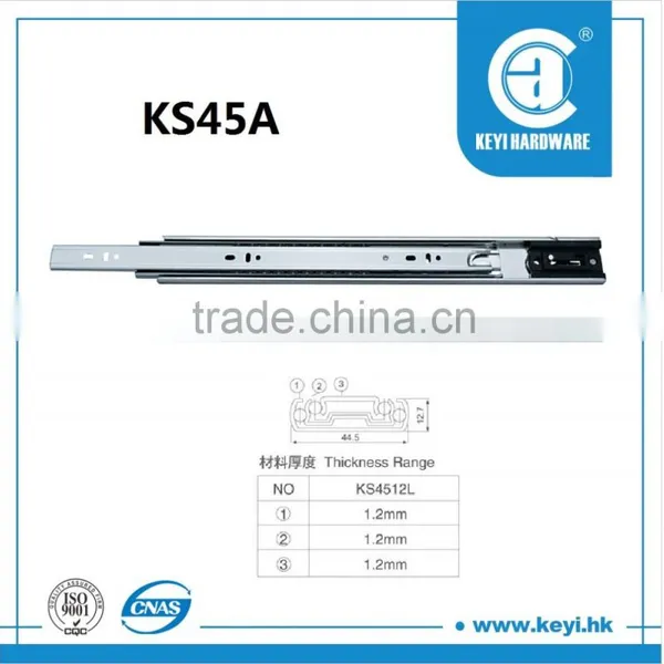 Hot Sale 45mm Full Extension Ball Bearing Drawer Slide photo-2
