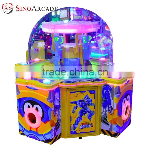 Sinoarcade Amusement Park 4 Players Robot One Candy Dispenser Gift Push Game Machine Crane Machine Simulator