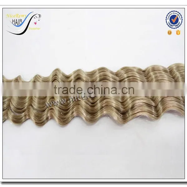 Top Quality Fast Delivery Wholesale Blonde Wavy Deep Curly Ombre Weave 100 Virgin Human Hair photo-3