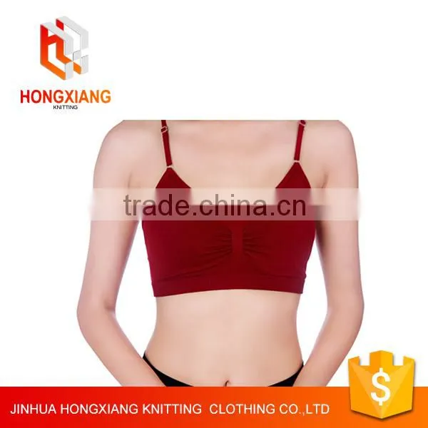 Hongxiang Back Butterfly Shape Lace Bra, no Trace no Rims Yoga Vest Underwear,cotton Sexy Spaghetti Straps Bra 12color photo-2