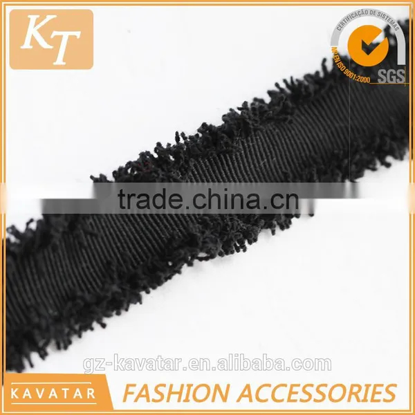 2cm Black Ruffle Band for Handbag photo-2