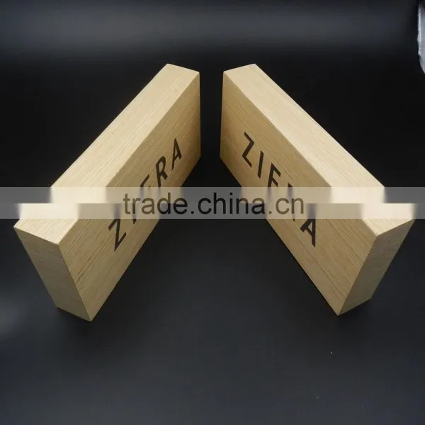High Quality Print Wooden Logo Block Sign photo-2