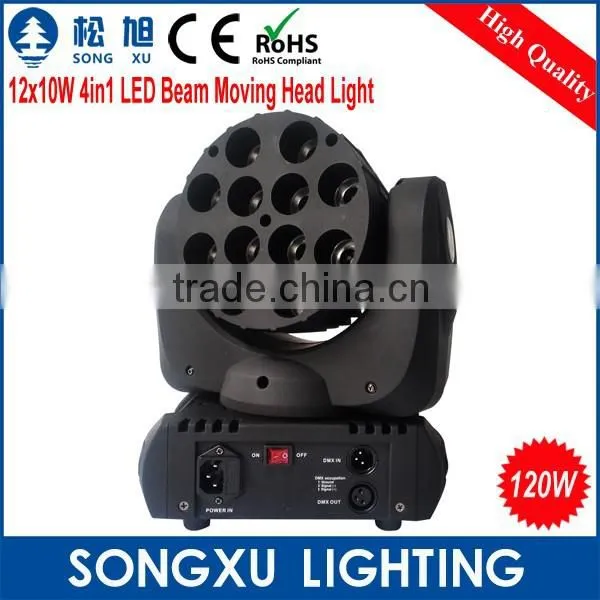 12*10w Moving Beam Head Rgbw 4in1 Performance Led School Stage Lighting for Show Acting photo-2