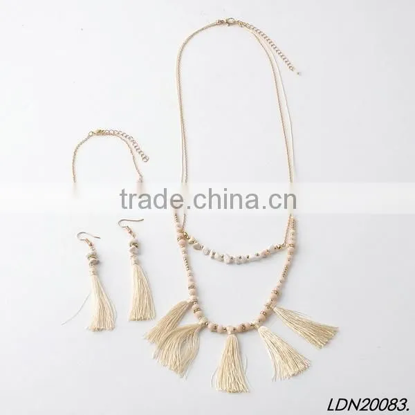 Tassel Layering Sea Horse Pendant Necklace Bracelet Earring Jewelry Set Supplier's Choice photo-5