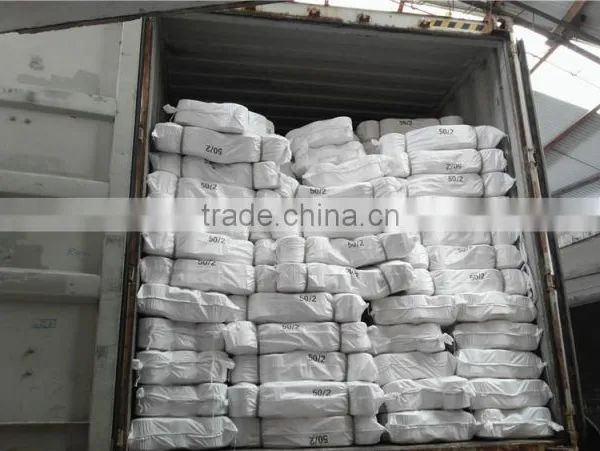 Virgin Raw White Spun Polyester Textile Yarn photo-6