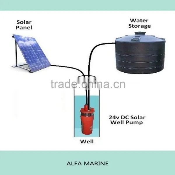 DC 24V Portable Submersible Deep Well Pump Solar DC Battery Driven Pump photo-4