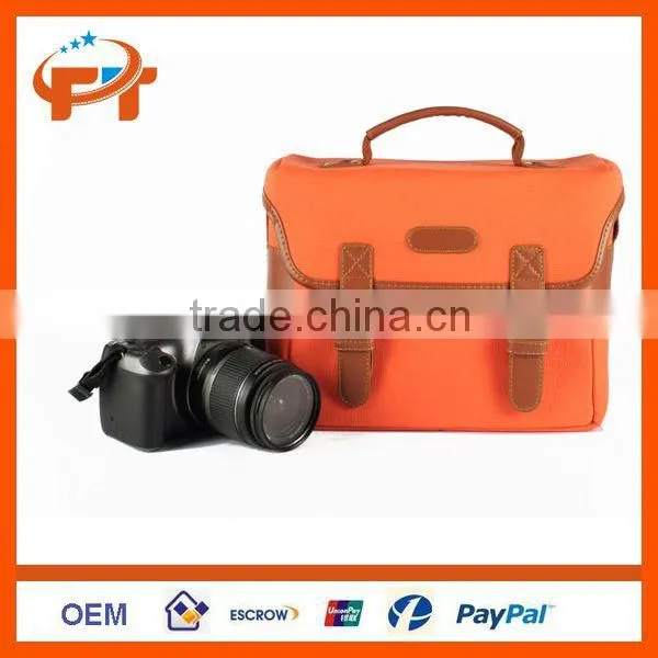 PU Leather Canvas Digital SLR Camera Bag For Nikon photo-4