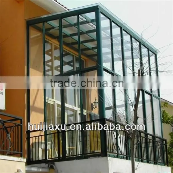 Aluminum Small Glass House With Flat Glass,balcony Glass House, Glass Villa Sun Room