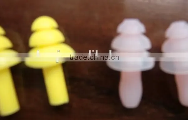 Chemical 3 Flange Silicone Ear Plugs in Pipe Soundproof Silicone Ear Plug SNR 29 Without String for Sales photo-2
