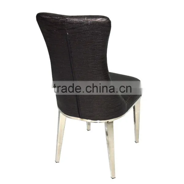 Modern Hotel Furniture Metal Chair Stainless Steel Leg photo-5