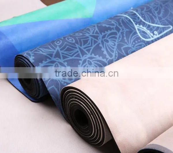 The Fushion Yoga Mat Luxury Microfiber Top Natural Rubber Base Multi Functional photo-3