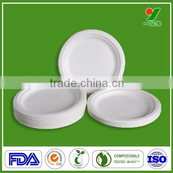 Eco Friendly Sugar Cane Fiber OEM/ODM Disposable Paper Pulp Tray White Color photo-2