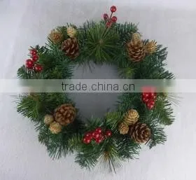 Handmade Christmas Pine Needle Wreath for Home Decor photo-3