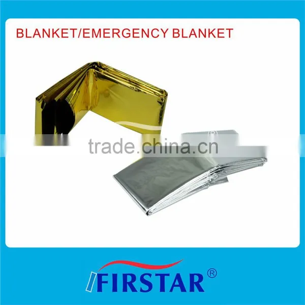 Aluminized Non-stretch Polyester Gold Emergency Blanket photo-2