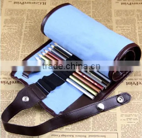 Canvas Insert Roll up School Pencil Bag/pencil Case for Wholesales