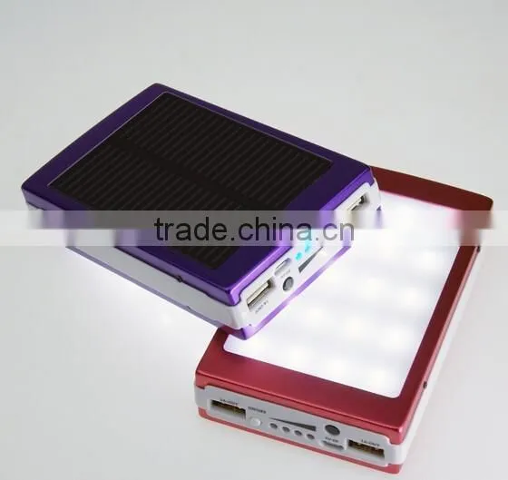 50000mAh Solar Panel Power Bank External Charger Battery Cell Phone Black 2USB photo-2