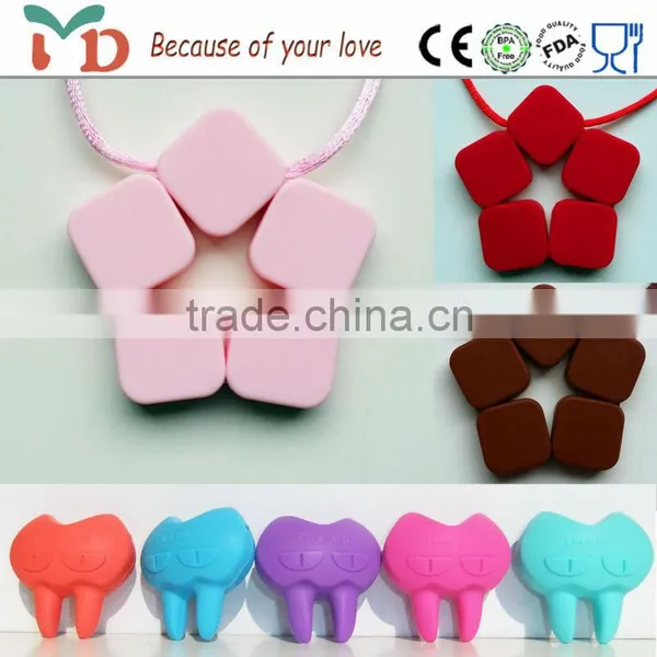 Baby Teether Toys Food Grade Round Teething Necklace/Bpa Free Silicone Teething Beads For Jewelry Quality Choice photo-5