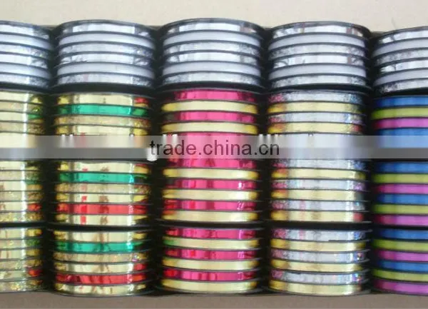 HOT SALE ! Six Channels 5mm Solid Metallic Curly Poly Ribbon Quality Choice photo-6