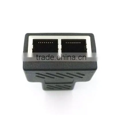 RJ45 Female to Female Network Adapter 1 to 2 Port Female CAT 5/CAT 6 LAN Ethernet Socket Connector photo-3
