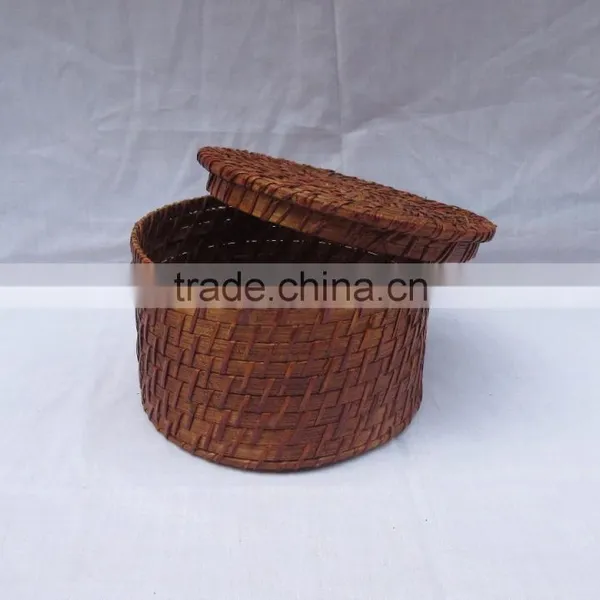 Magazine Rattan Bamboo Baskets New Style Brown Colour photo-6