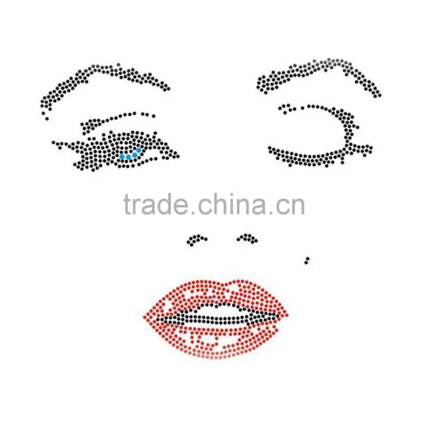 Factory Direct Rhinestone Applique Iron on Transfer Paper Rhinestone Iron on Patches photo-2