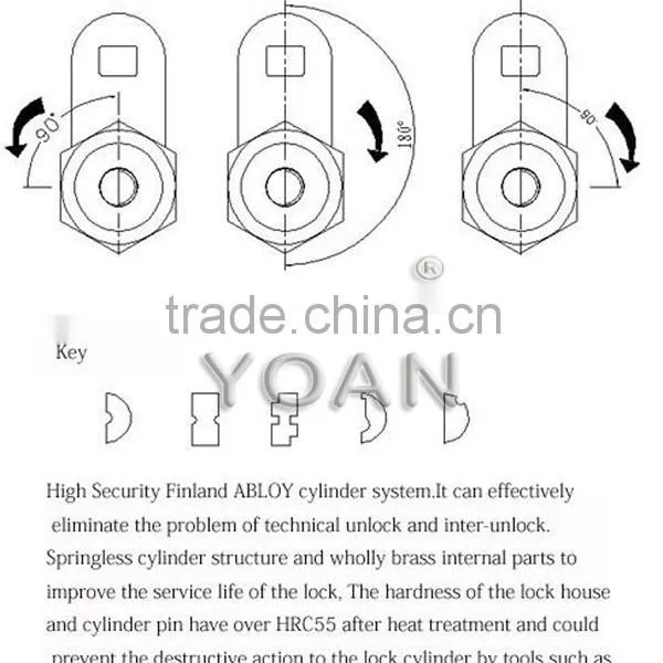 Key Lock Cash Drawer Cabinet Locks photo-4
