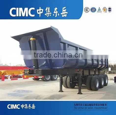 3 Axles 50 Tons U Shape Rear Lifting Tipping Tractor Trailer photo-4