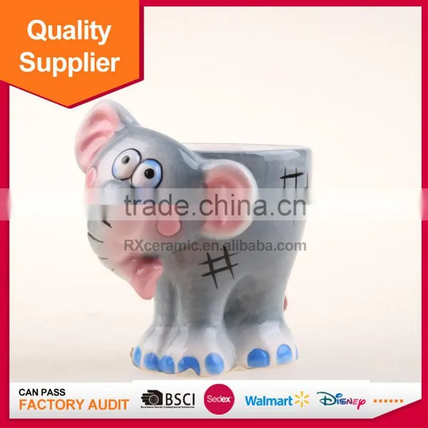 3D Cheap Customized Animal Porcelain Mini Eggcup