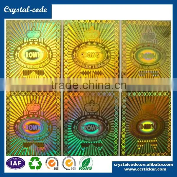 3D Bumper Clear Online Security Name Hologram Stickers photo-5