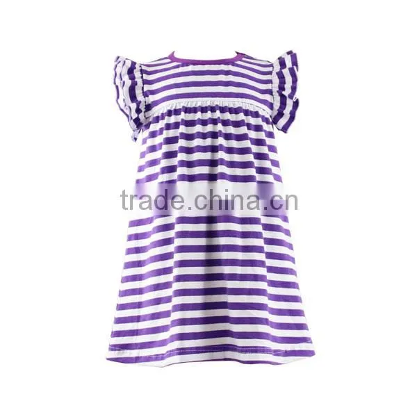 Latest Design Wholesale Fashionable Stripe Dress Little Baby Girls Dress Cotton Baby Girls Dress photo-2