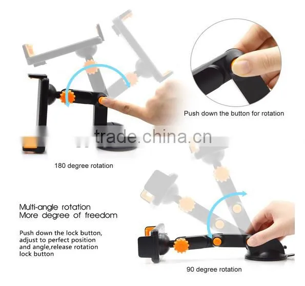 Sunction Mobile Phone Cradle Car Mount Holder, Car Seat Cup Holder for IPad Mini/glaxey Tab photo-3