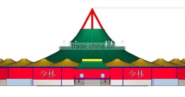 Tensile Fabric Architecture Design for Archaize Building Like Shaolin Temple in Beijing Chaoyang Park photo-5