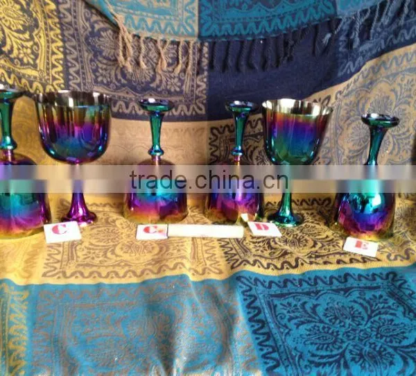 Rainbow Titanium Color Crystal Singing Grail Bowl With 4th Octave C or C# or D or E Note