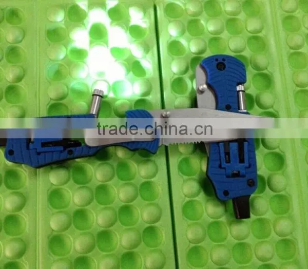 OEM Blue Outdoor Multi Knife With LED Flashlight photo-4